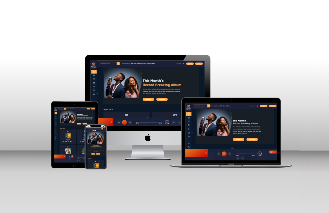 Advent Voices – Music E-commerce Website, Abuja